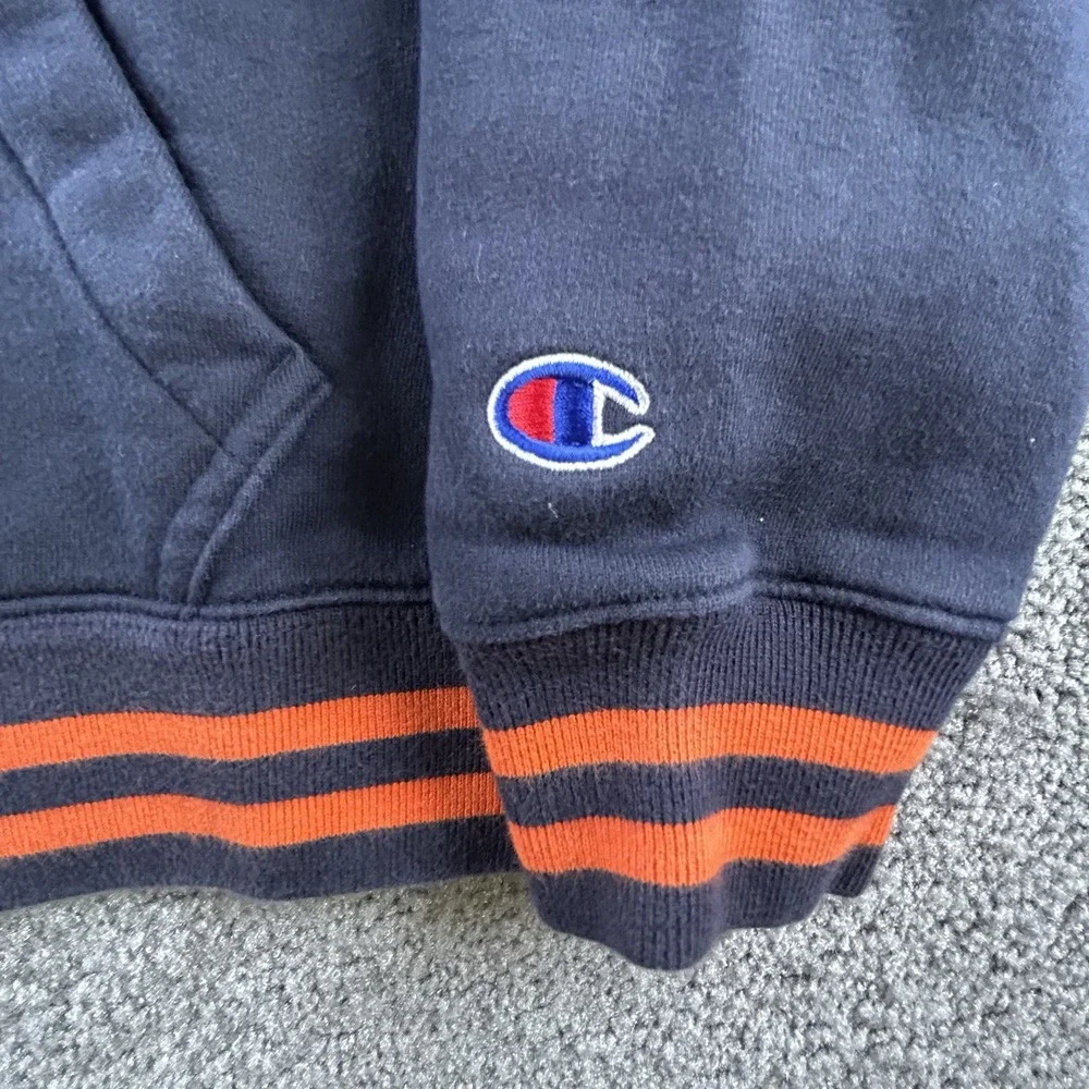 Champion Auburn Tigers Full Zip Varisity Jacket Navy Orange Mens Large Thick